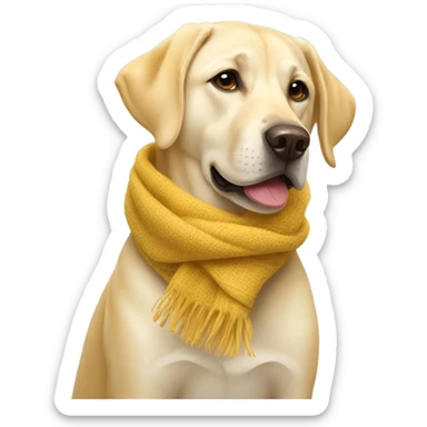 yellow lab in scarf sticker