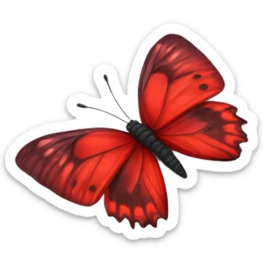 Red butterfly  sticker
