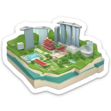 singapore in map sticker