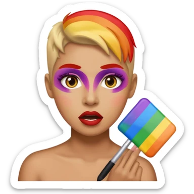 LGBTQ pride person and surprised  sticker