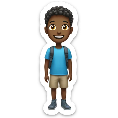 boys smiling in outdoor fun sticker