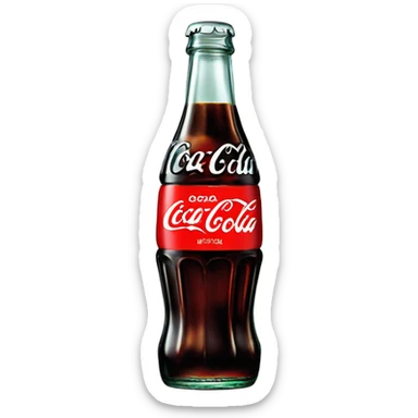 Coca-Cola bottle in 1950s  sticker