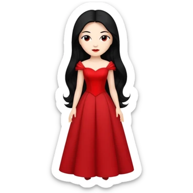 woman opera singer with long hair and dress sticker