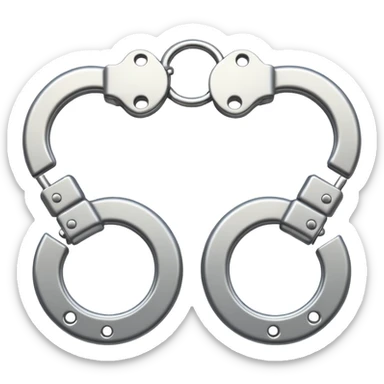 Handcuffs – shiny metal cuffs sticker