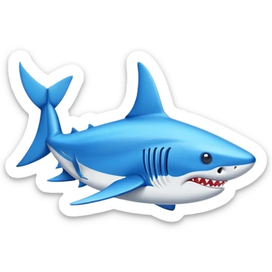 Tiburón con zapatillas Nike y az sticker