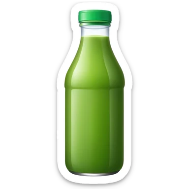 Bottle green juice sticker