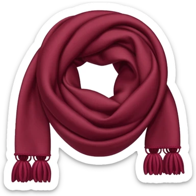 Burgundy scarf sticker