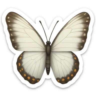 Lila white butterfly  sticker