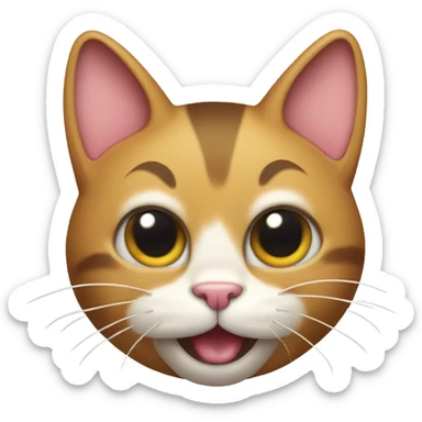 cat with tongue out sticker