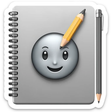 a pencil drawing in a notebook  sticker