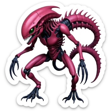 Abstract Venom-Xenomorph-Genesect-ET-hybrid-fantasy-creature sticker