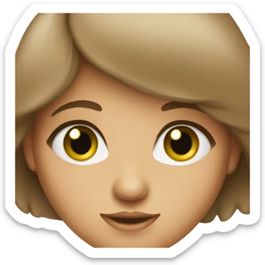 Green-eyed girl with brown eyes sticker