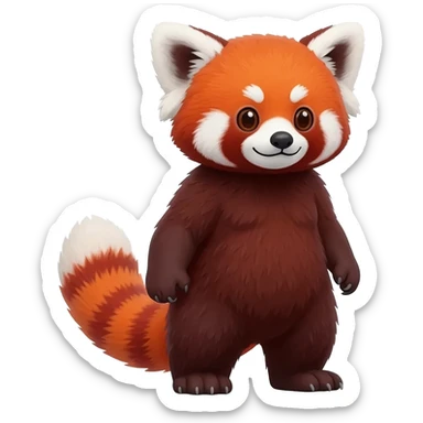 Red Panda-Red Fox-fusion-animal-hybrid-creature sticker