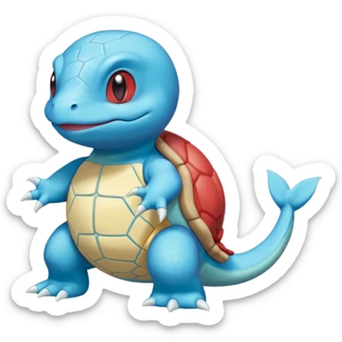 Icy Snowy frost flaky Squirtle-Salamence-Grovyle-creature (full body) sticker