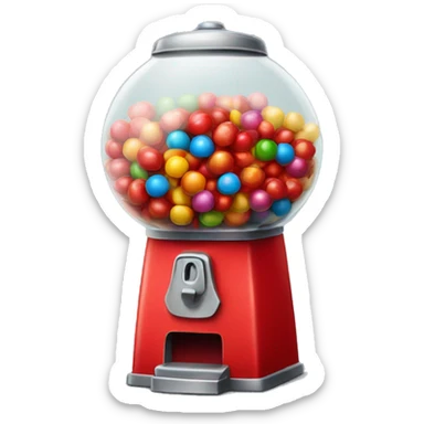 red gumball machine sticker