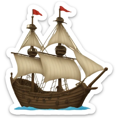 1400s ship sticker
