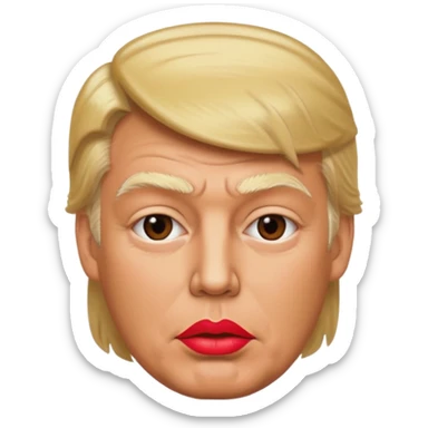 A Donald trump con pintalabios  sticker