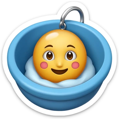 Emoji Sigma con una mandíbula muy marcada y con una ceja levantada y la otra abajo sticker