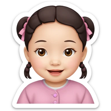 a asian baby girl sticker