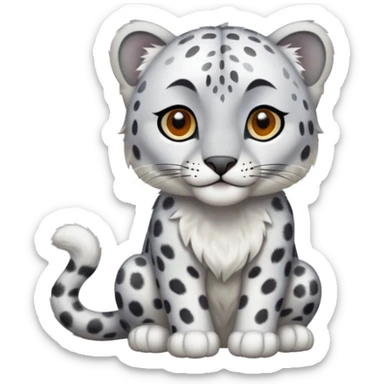  Snow leopard-whole body sticker