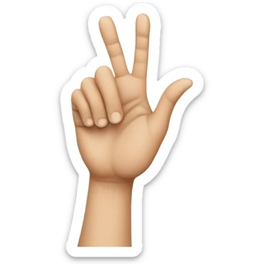 Three-finger salute slanted sticker