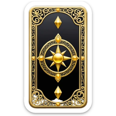 goth black tarot card sticker