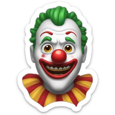 clown dent pointue sticker