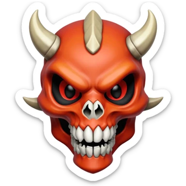 Oily smooth glossy evil sharp edgy badass skeleta skull-face skull-masked skull-headed l Charmeleon-Zeraora-Salandit-fusion sticker