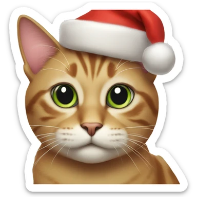 Christmas cat sticker