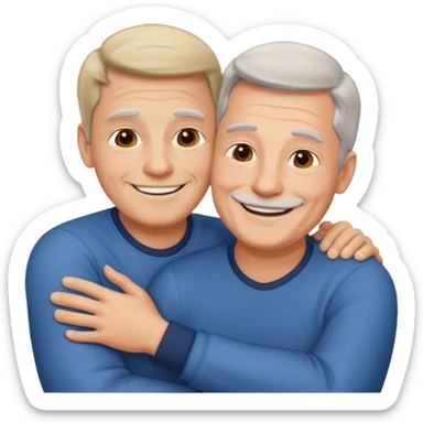 father-in-law and son-in-law hugging sticker