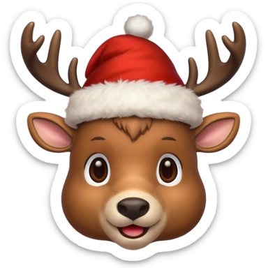 a christmas deer sticker