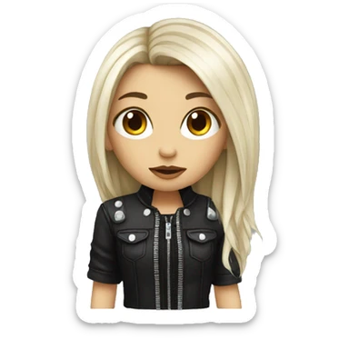 girl rockstar with emo style sticker