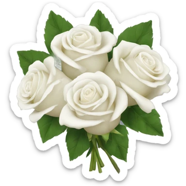 Bouquet of white roses sticker