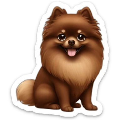 Chocolate Pomeranian sticker