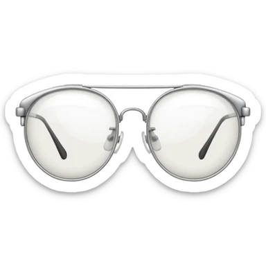 half moon glasses sticker