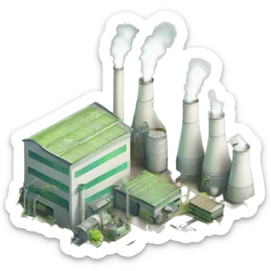 ecological factory sticker