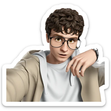 selfie of a stylish boy sticker