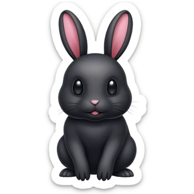 Black bunny.  Wormate Io.  sticker