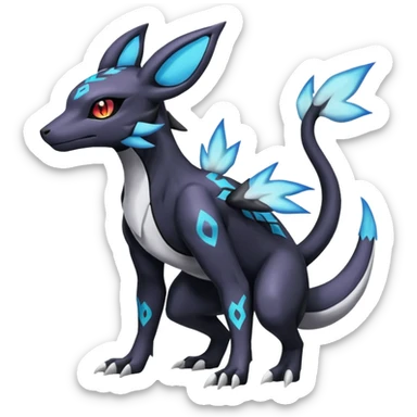 Salandit-Zekrom-Umbreon-Silvally-fusion (full body) sticker