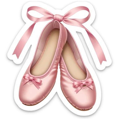 Pink ballet shoes sticker