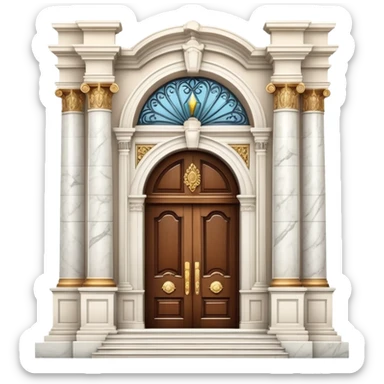 luxury mansion with grand entrance sticker