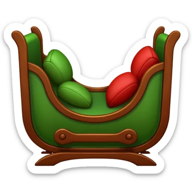 Cradles green and red color sticker