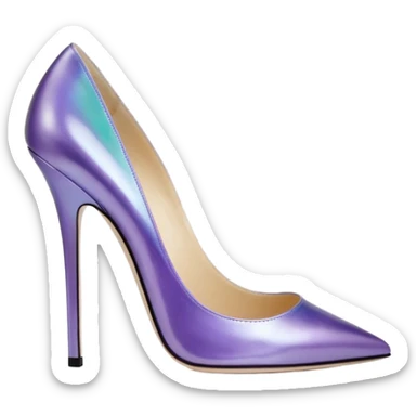Jimmy choo purple iridescent high heel pumps sticker