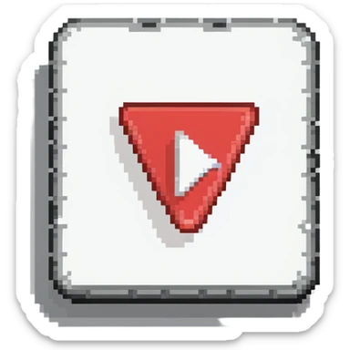 YouTube logo, red play button with white play triangle sticker