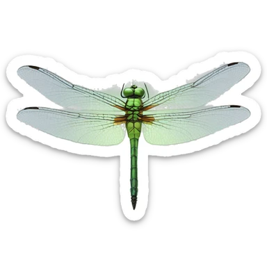 Dragonfly on h ead sticker