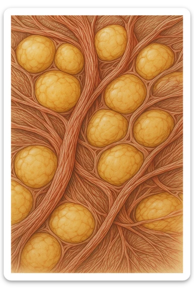 tessuto connettivo fibroso di cellulite sticker