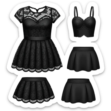 black Lace Clothing sticker