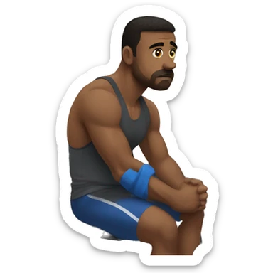 sad gym bro sticker