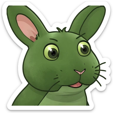 A cute and funny rabbit sticker