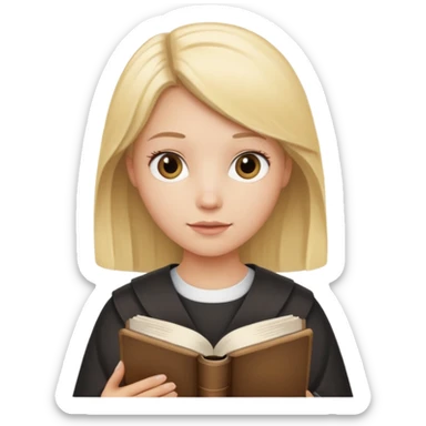 Christian blond girl with Bible  sticker